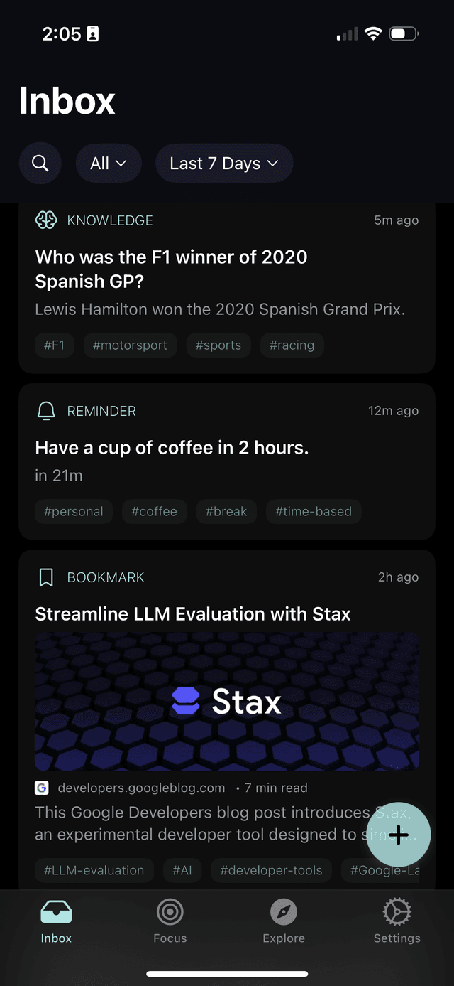 Thought Stream - Productivity screenshot 1